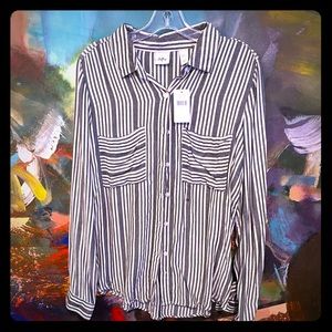 Daytrip Charcoal Striped Burton Up Top - Size L